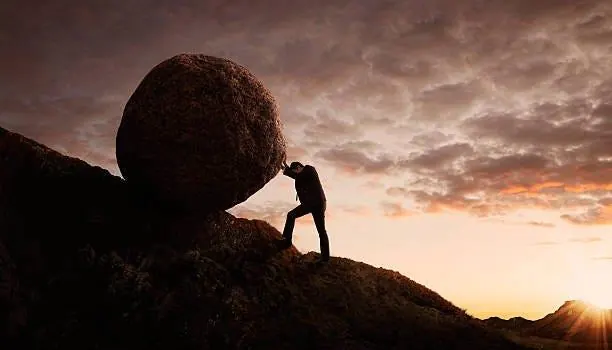 Cover image for “On Sisyphus”, an essay by Boaz Gilad